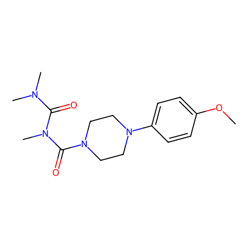 1-(p-Methoxyphenyl)-4-(2,4,4-trimethylallophanoyl)piperazine structure
