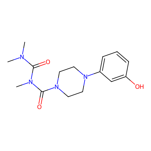 1-(m-Hydroxyphenyl)-4-(2,4,4-trimethylallophanoyl)piperazine structure