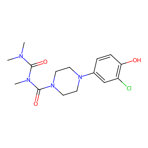 1-(3-Chloro-4-hydroxyphenyl)-4-(2,4,4-trimethylallophanoyl)piperazine structure