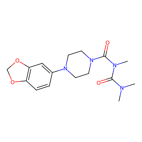 1-(3,4-Methylenedioxyphenyl)-4-(2,4,4-trimethylallophanoyl)piperazine structure