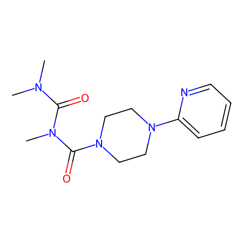 1-Piperazinecarboxamide, N-((dimethylamino)carbonyl)-N-methyl-4-(2-pyridinyl)- structure