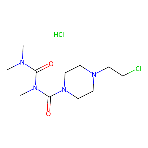 1-(2-Chloroethyl)-4-(2,4,4-trimethylallophanoyl)piperazine hydrochloride structure