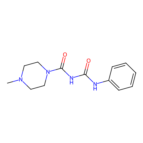1-Piperazinecarboxamide, 4-methyl-N-((phenylamino)carbonyl)- structure