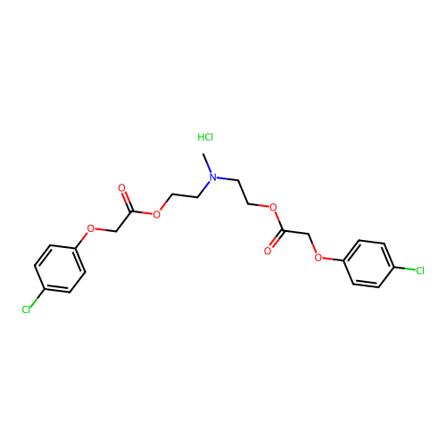 Acetic acid, (4-chlorophenoxy)-, (methylimino)di-2,1-ethanediyl ester, hydrochloride structure