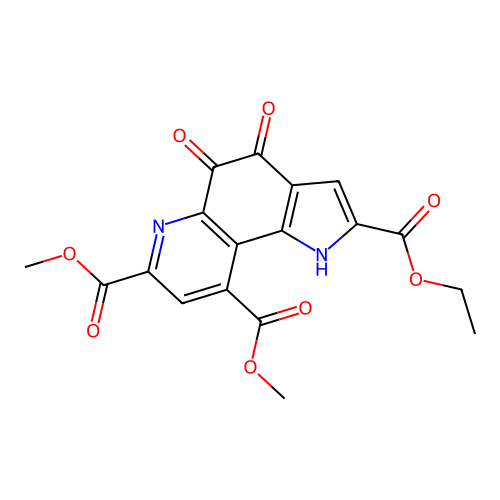 7,9-Dimethoxycarbonyl-2-ethoxycarbonyl-1H-pyrrolo-[2,3-F]quinoline-4,5-dione structure