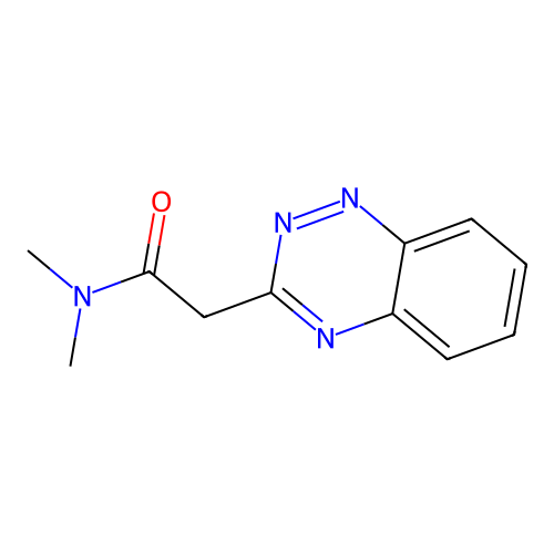 1,2,4-Benzotriazine-3-acetamide, N,N-dimethyl- structure