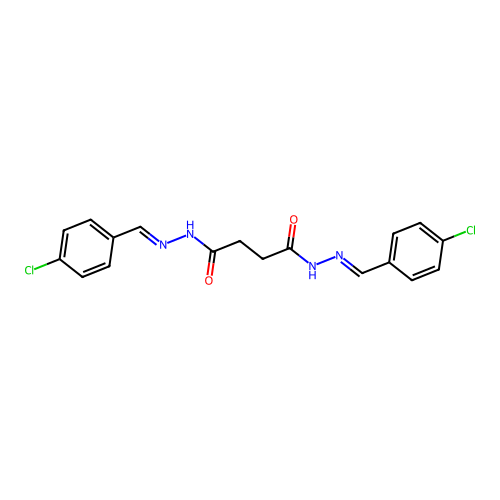 N,N'-bis[(4-chlorophenyl)methylideneamino]butanediamide structure