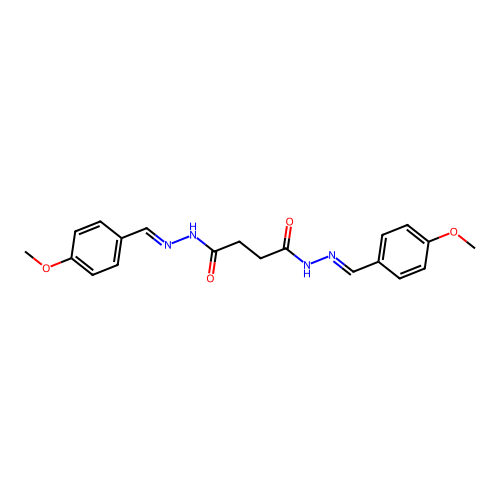 N,N'-bis[(4-methoxyphenyl)methylideneamino]butanediamide structure
