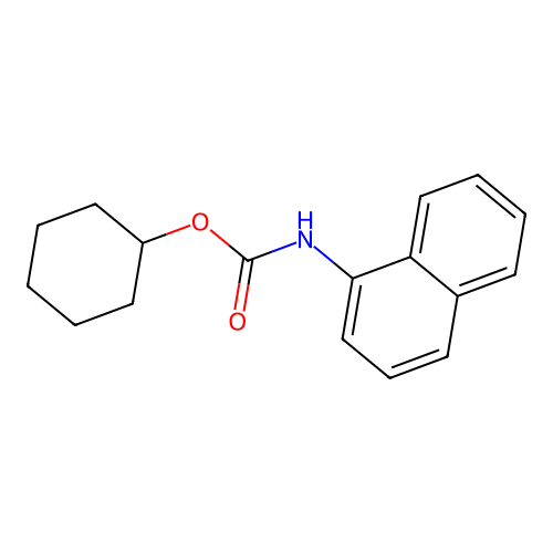 Cyclohexyl N-(1-naphthyl)carbamate structure