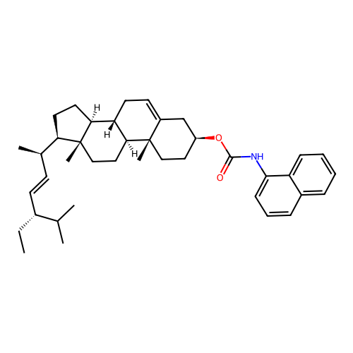 (22E)-Stigmasta-5,22-dien-3beta-yl naphthalen-1-ylcarbamate structure