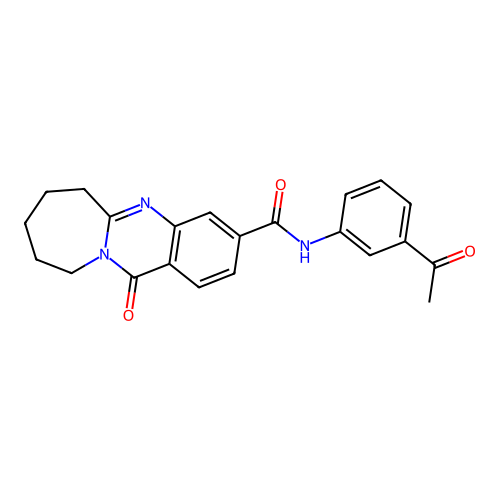 N-(3-acetylphenyl)-12-oxo-6,7,8,9,10,12-hexahydroazepino[2,1-b]quinazoline-3-carboxamide structure