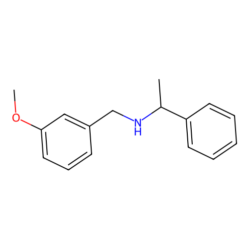 N-(3-methoxybenzyl)-N-(1-phenylethyl)amine structure