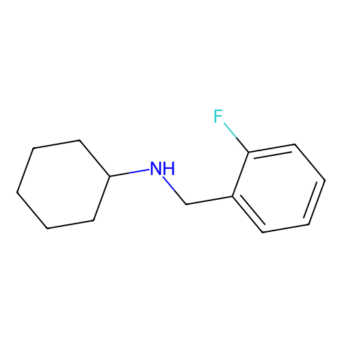 N-[(2-fluorophenyl)methyl]cyclohexanamine structure