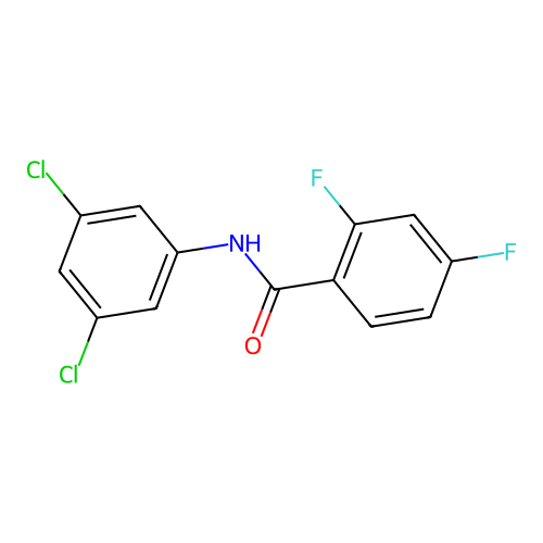 N-(3,5-dichlorophenyl)-2,4-difluorobenzamide structure