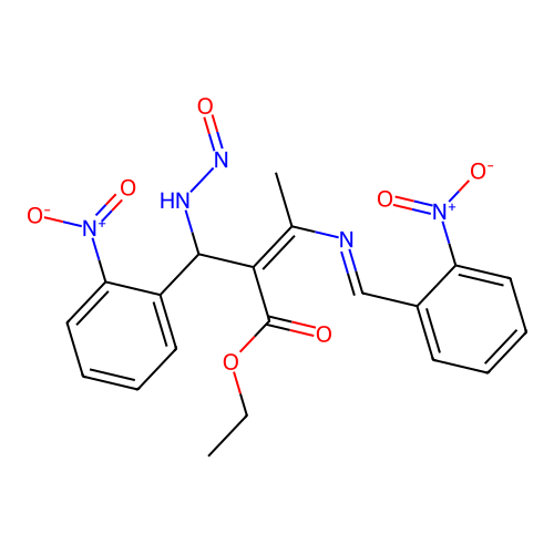 ethyl (Z)-3-[(2-nitrophenyl)methylideneamino]-2-[(2-nitrophe structure