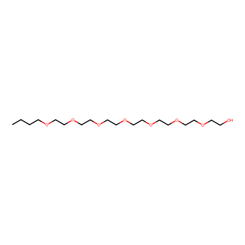 Heptaethylene glycol, butyl ether structure