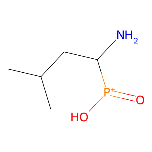 (1-Amino-3-methylbutyl)-hydroxy-oxophosphanium structure