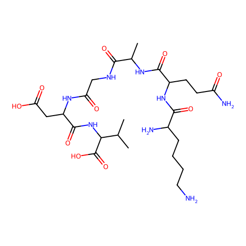 Lys-Gln-Ala-Gly-Asp-Val structure
