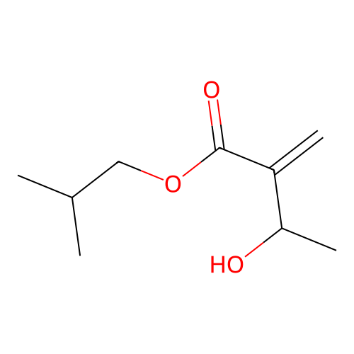 2-Methylpropyl 3-hydroxy-2-methylidenebutanoate structure