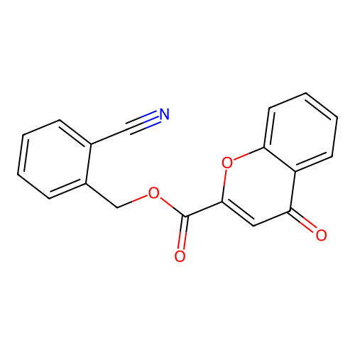(2-Cyanophenyl)methyl 4-oxochromene-2-carboxylate structure
