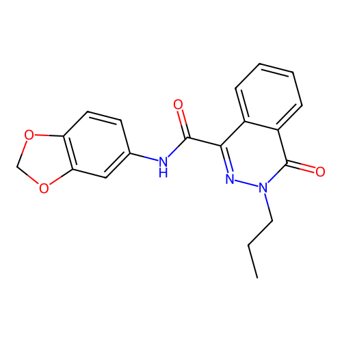 N-(1,3-benzodioxol-5-yl)-4-oxo-3-propylphthalazine-1-carboxamide structure