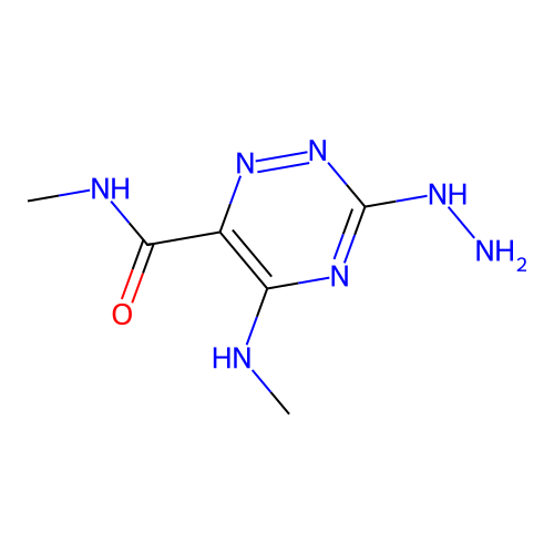 as-Triazine-6-carboxamide, 3-hydrazino-N-methyl-5-(methylamino)- structure