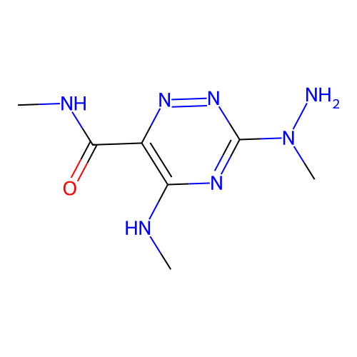 as-Triazine-6-carboxamide, N-methyl-5-(methylamino)-3-(1-methylhydrazino)- structure