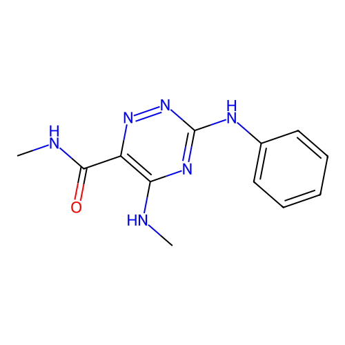 as-Triazine-6-carboxamide, 3-anilino-N-methyl-5-(methylamino)- structure