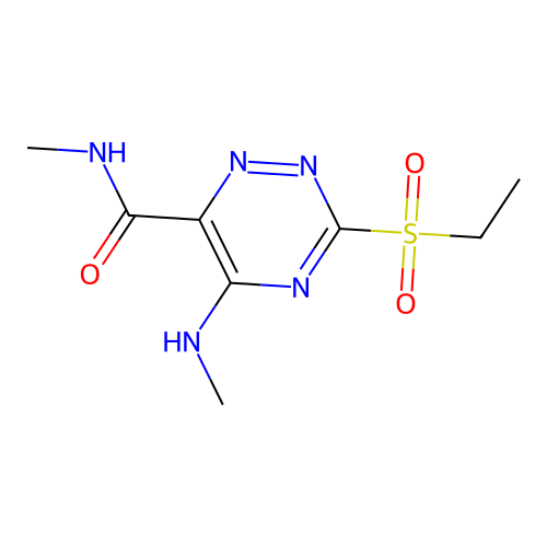as-Triazine-6-carboxamide, 3-(ethylsulfonyl)-N-methyl-5-(methylamino)- structure