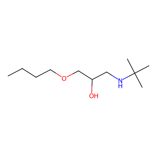 1-Butoxy-3-(tert-butylamino)propan-2-ol structure