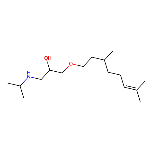 2-Propanol, 1-((3,7-dimethyl-6-octenyl)oxy)-3-((1-methylethyl)amino)- structure