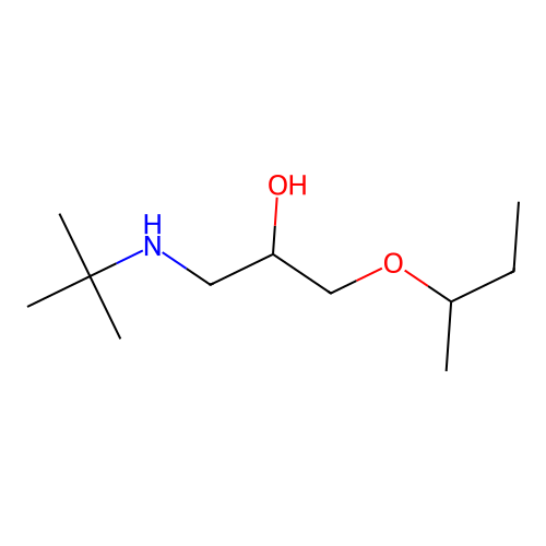 2-Propanol, 1-((1,1-dimethylethyl)amino)-3-(1-methylpropoxy)- structure