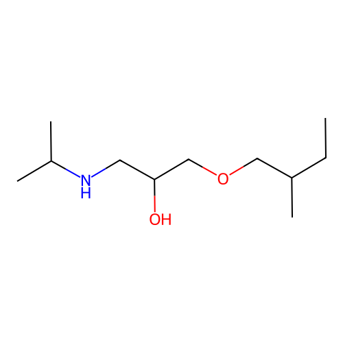2-Propanol, 1-(2-methylbutoxy)-3-((1-methylethyl)amino)- structure