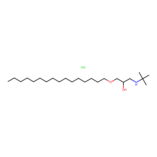 2-Propanol, 1-((1,1-dimethylethyl)amino)-3-(hexadecyloxy)-, hydrochloride structure
