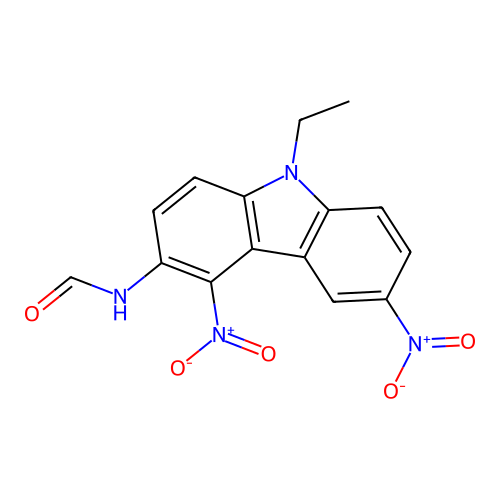 N-(9-Ethyl-4,6-dinitro-carbazol-3-YL)formamide structure