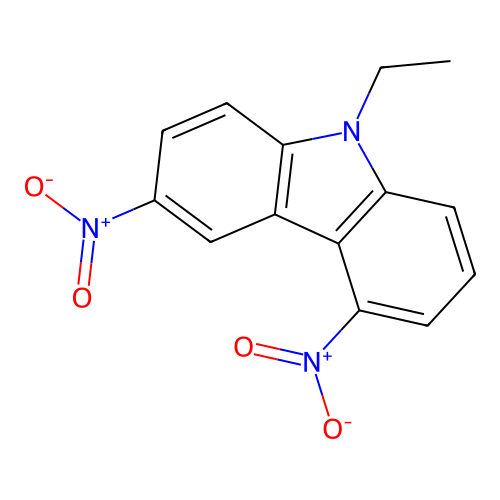 9-Ethyl-3,5-dinitrocarbazole structure
