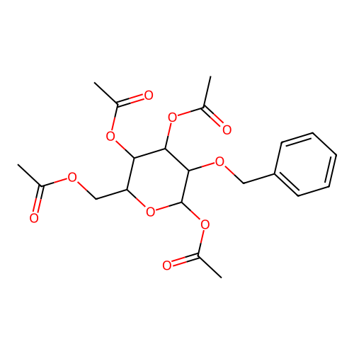2-O-Benzyl-1,3,4,6-tetra-O-acetyl-a-D-mannopyranose structure