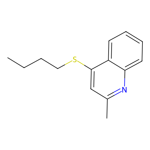 4-Butylsulfanyl-2-methylquinoline structure