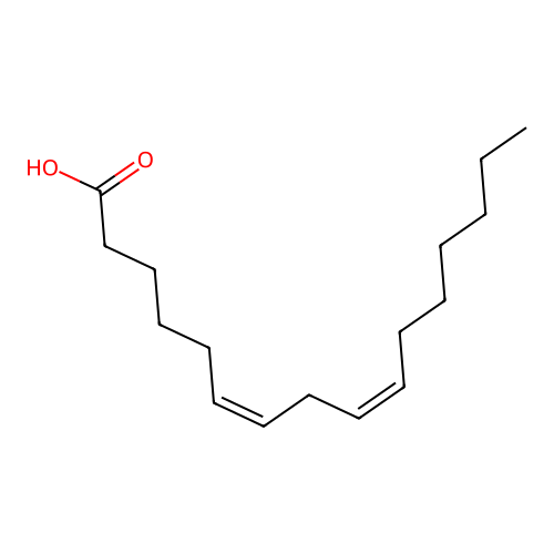 6Z,9Z-hexadecadienoic acid structure
