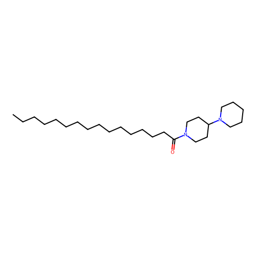 1-(1,4'-Bipiperidin-1'-yl)hexadecan-1-one structure