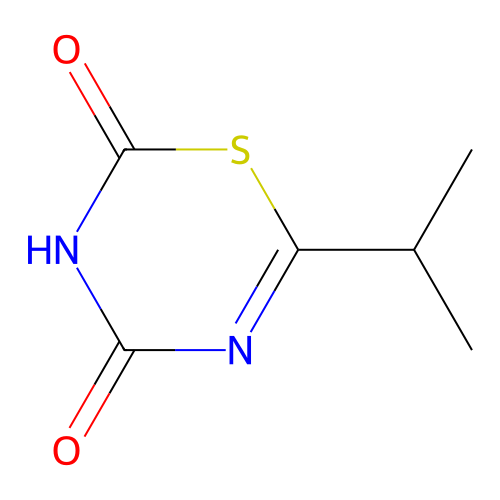 2H-1,3,5-Thiadiazine-2,4(3H)-dione, 6-(1-methylethyl)- structure