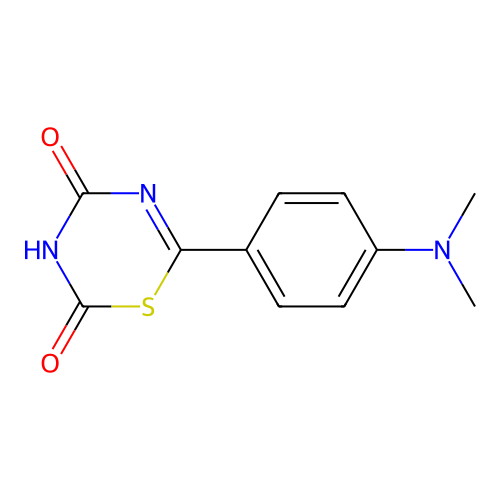 6-(4-Dimethylaminophenyl)-1,3,5-thiadiazine-2,4-dione structure