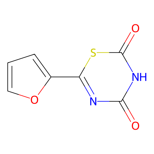 6-(2-Furyl)-1,3,5-thiadiazine-2,4-dione structure