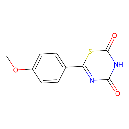 2H-1,3,5-Thiadiazine-2,4(3H)-dione, 6-(4-methoxyphenyl)- structure