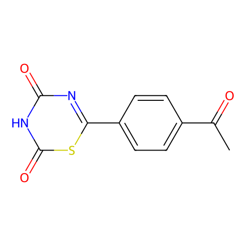2H-1,3,5-Thiadiazine-2,4(3H)-dione, 6-(4-acetylphenyl)- structure