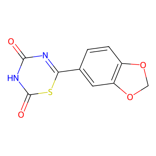 6-(1,3-Benzodioxol-5-yl)-1,3,5-thiadiazine-2,4-dione structure