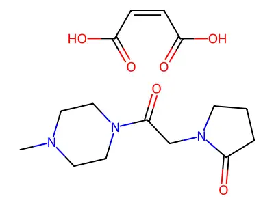 But-2-enedioic acid;1-[2-(4-methylpiperazin-1-yl)-2-oxoethyl]pyrrolidin-2-one structure