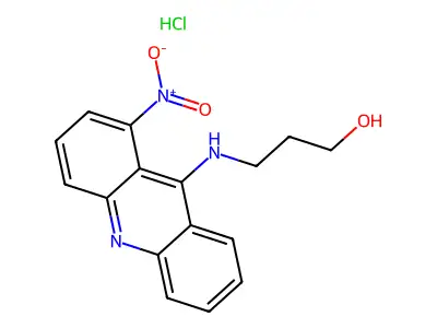 1-Propanol, 3-((1-nitro-9-acridinyl)amino)-, monohydrochloride structure
