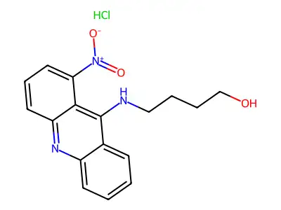 1-Butanol, 4-((1-nitro-9-acridinyl)amino)-, monohydrochloride structure