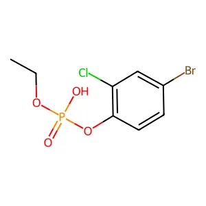 4-Bromo-2-chlorophenyl ethyl hydrogen phosphate structure